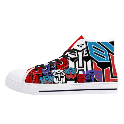 TRANSFORMER COLLAGE - Mens High Top Canvas Shoes