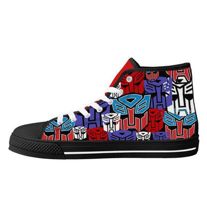 TRANSFORMER COLLAGE - Mens High Top Canvas Shoes