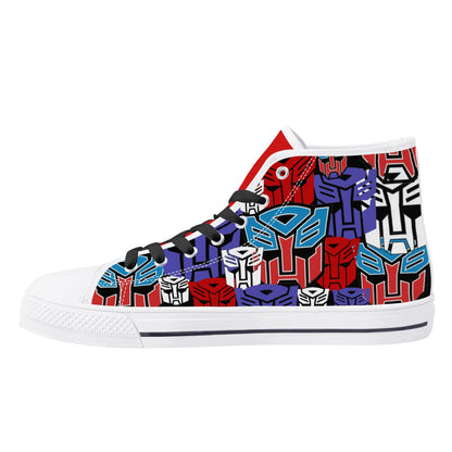 TRANSFORMER COLLAGE - Mens High Top Canvas Shoes