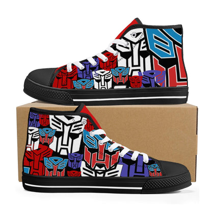 TRANSFORMER COLLAGE - Mens High Top Canvas Shoes