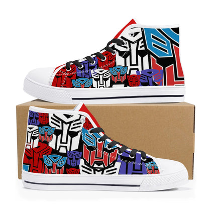 TRANSFORMER COLLAGE - Mens High Top Canvas Shoes