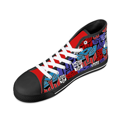 TRANSFORMER COLLAGE - Mens High Top Canvas Shoes