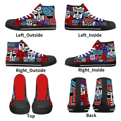 TRANSFORMER COLLAGE - Mens High Top Canvas Shoes