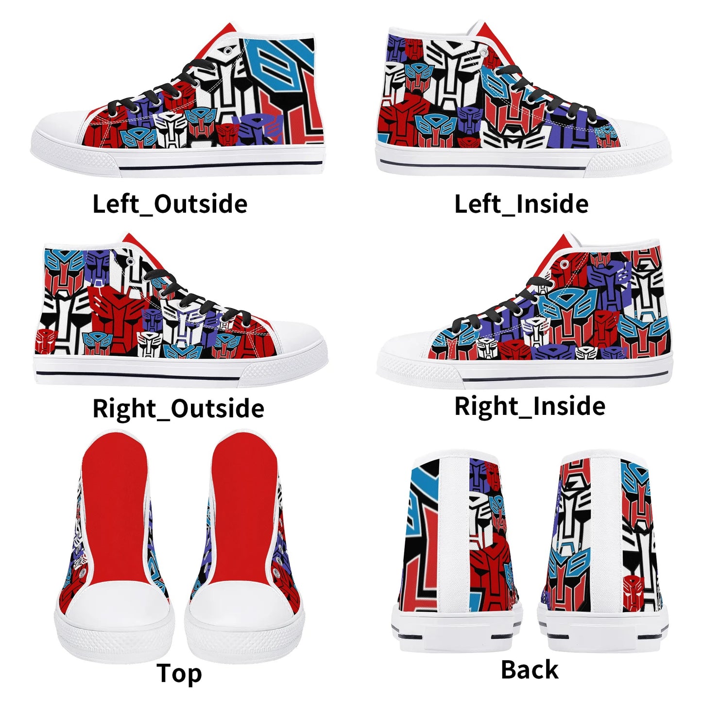 TRANSFORMER COLLAGE - Mens High Top Canvas Shoes