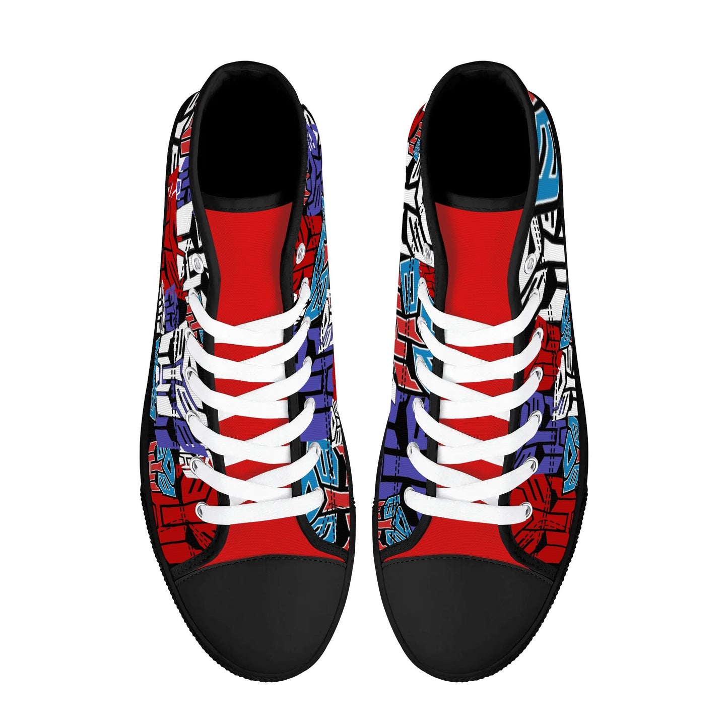 TRANSFORMER COLLAGE - Mens High Top Canvas Shoes