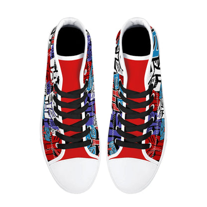 TRANSFORMER COLLAGE - Mens High Top Canvas Shoes