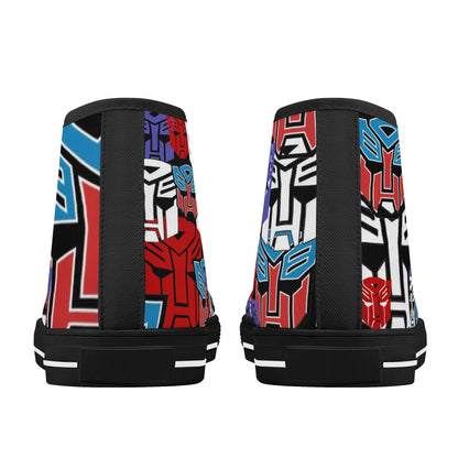 TRANSFORMER COLLAGE - Mens High Top Canvas Shoes