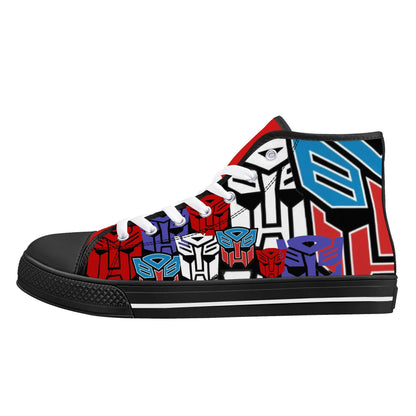 TRANSFORMER COLLAGE - Mens High Top Canvas Shoes