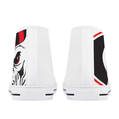 GA LOGO ANGRY BULLDOG - Mens High Top Canvas Shoes