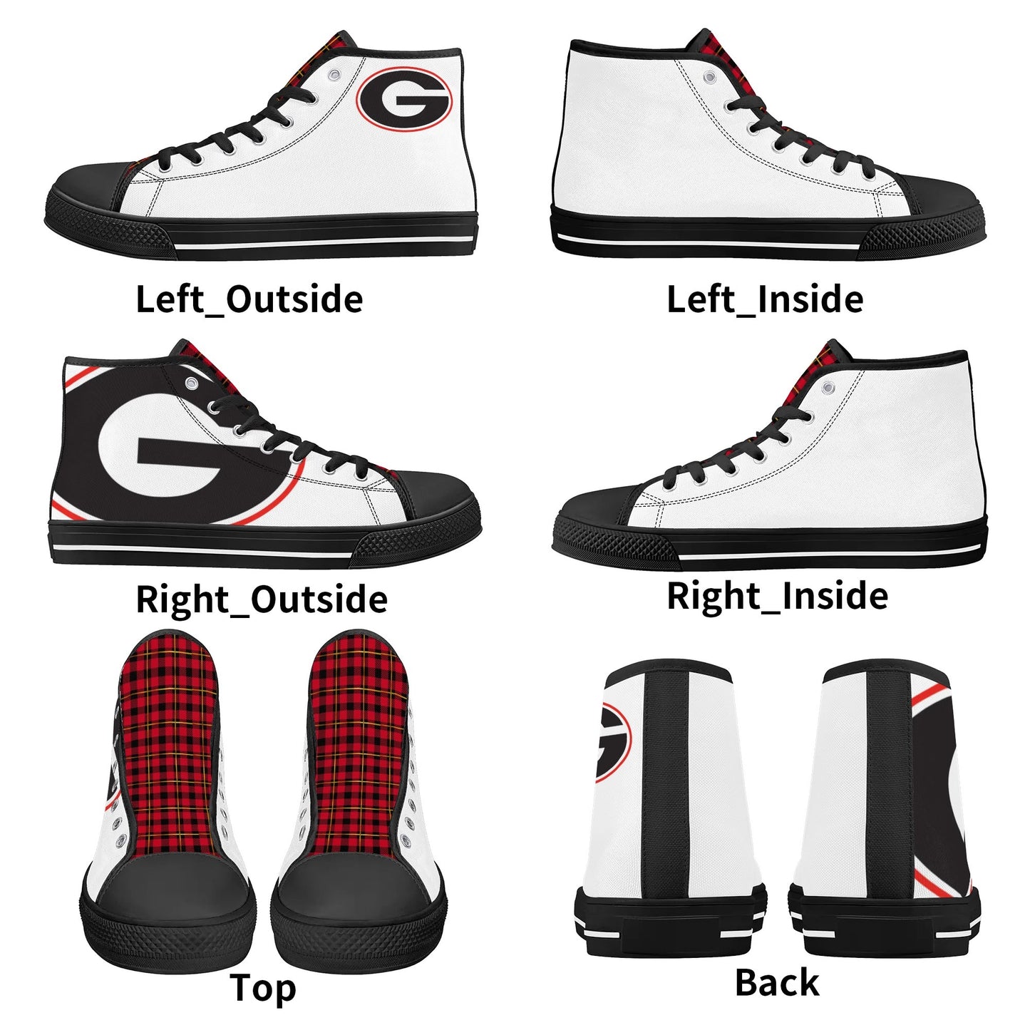 GEORGIA TAKIN' OVER, BIG AND SMALL - Mens High Top Canvas Shoes