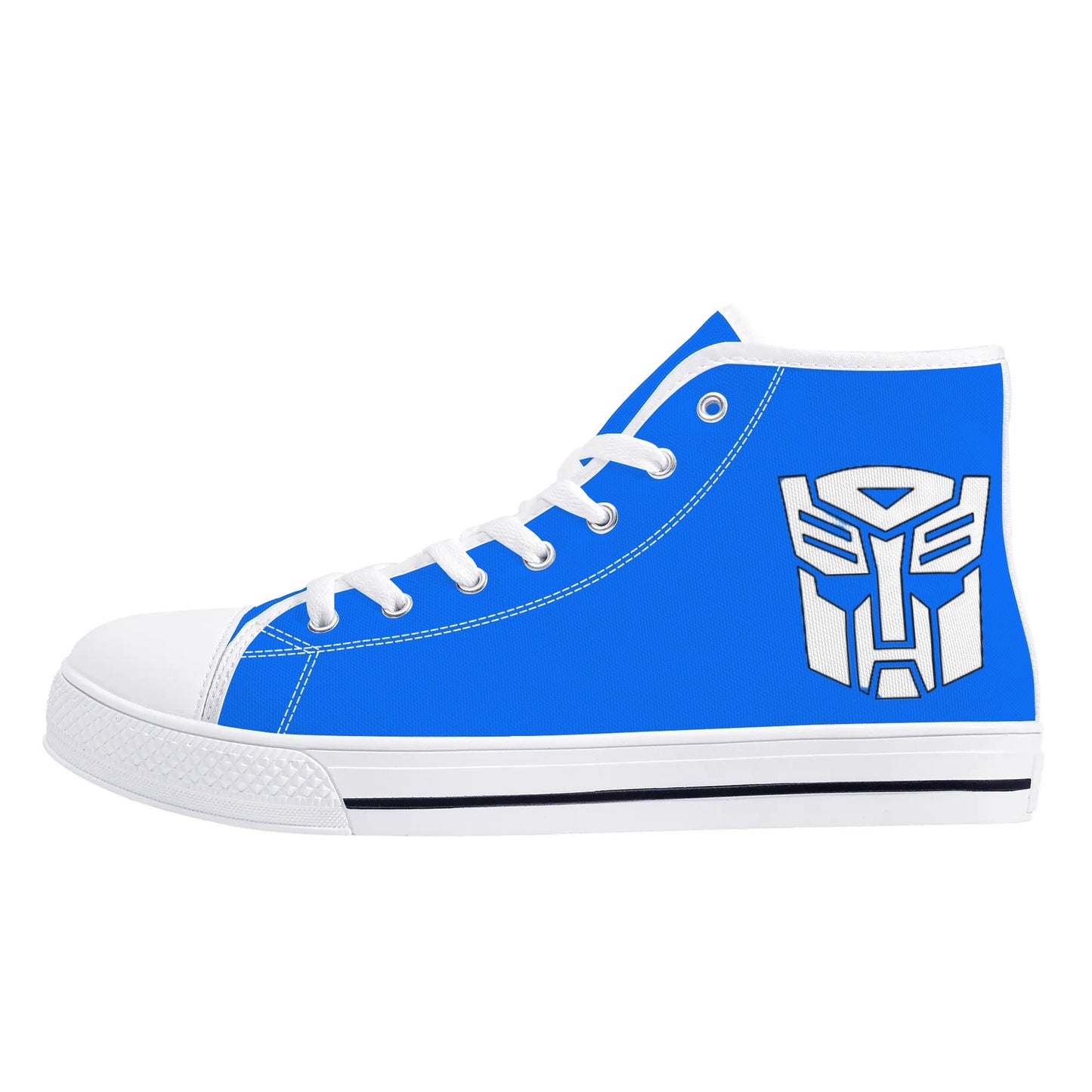 BLUE TRANSFORMER - Mens High Top Canvas Shoes