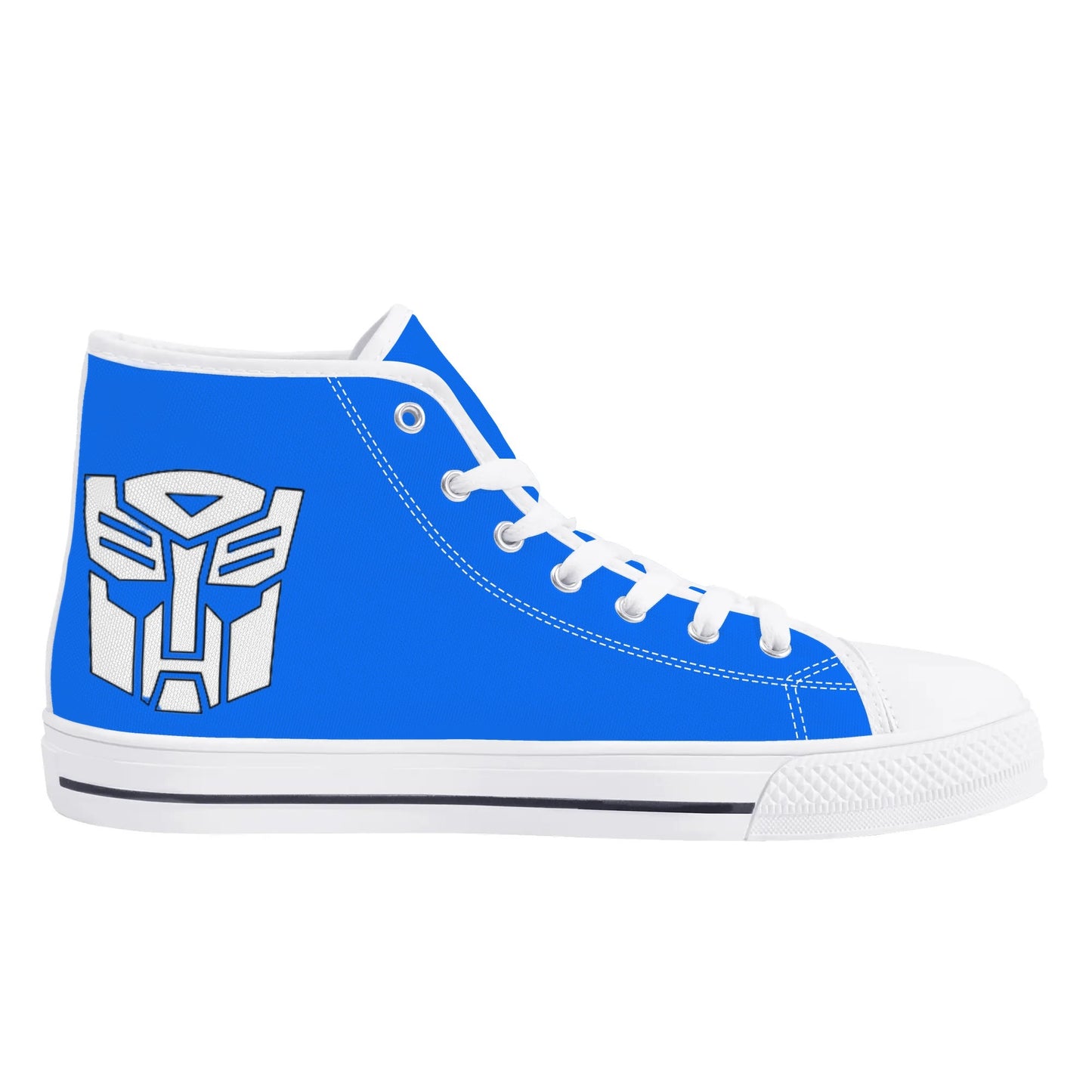 BLUE TRANSFORMER - Mens High Top Canvas Shoes