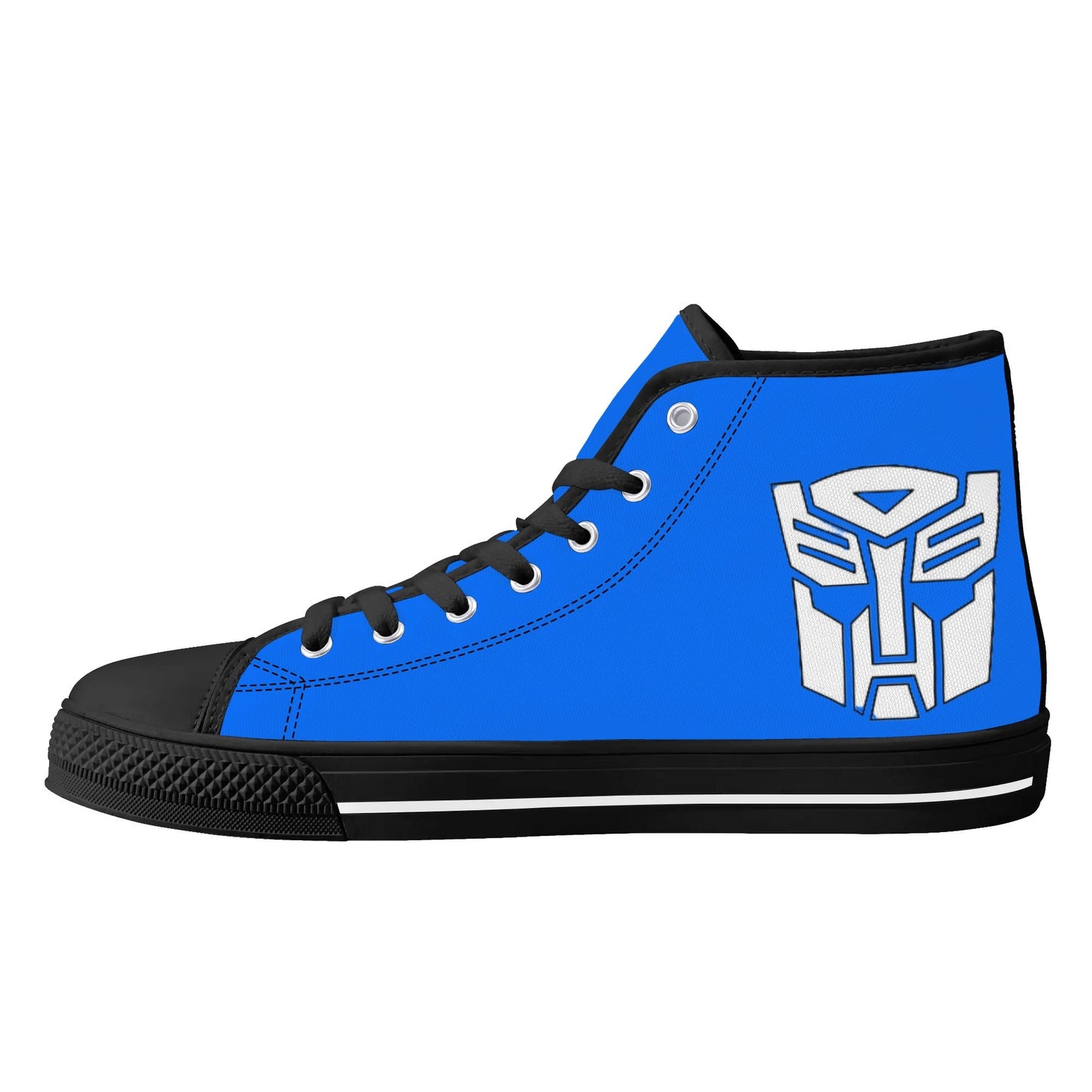 BLUE TRANSFORMER - Mens High Top Canvas Shoes