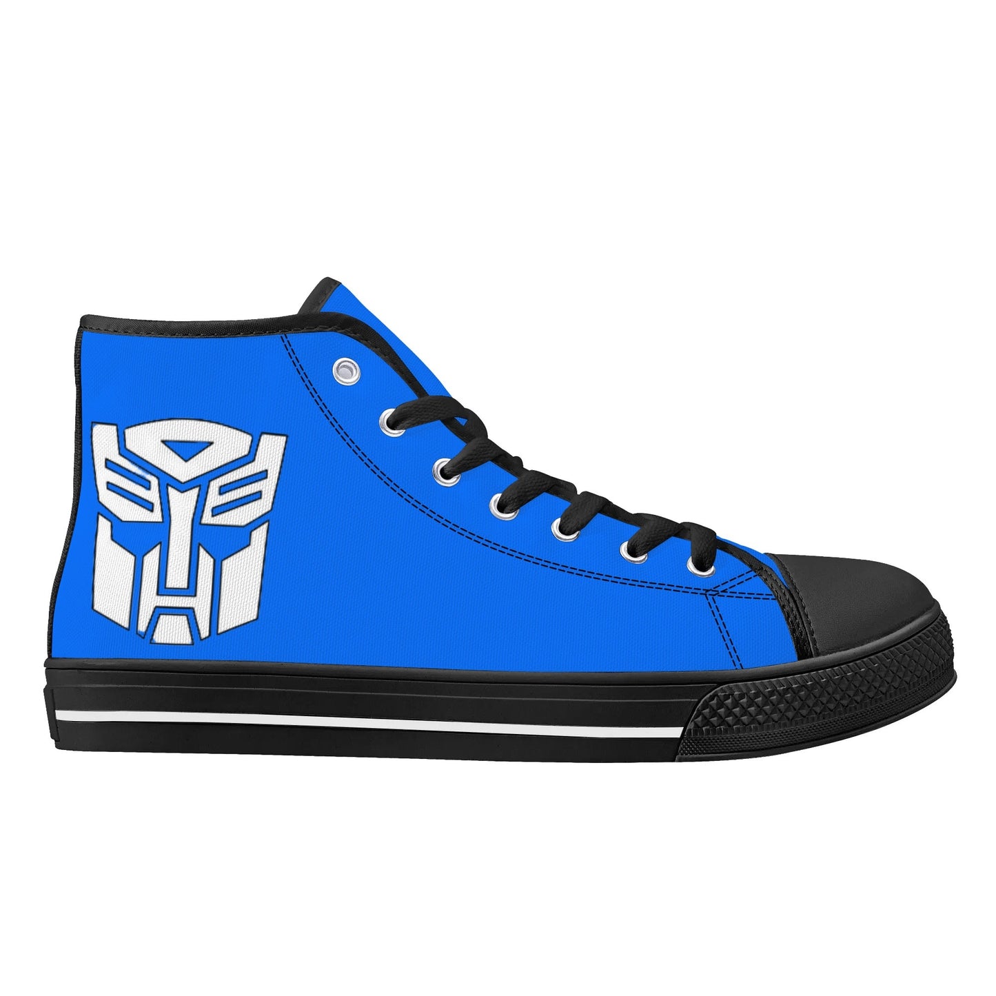 BLUE TRANSFORMER - Mens High Top Canvas Shoes