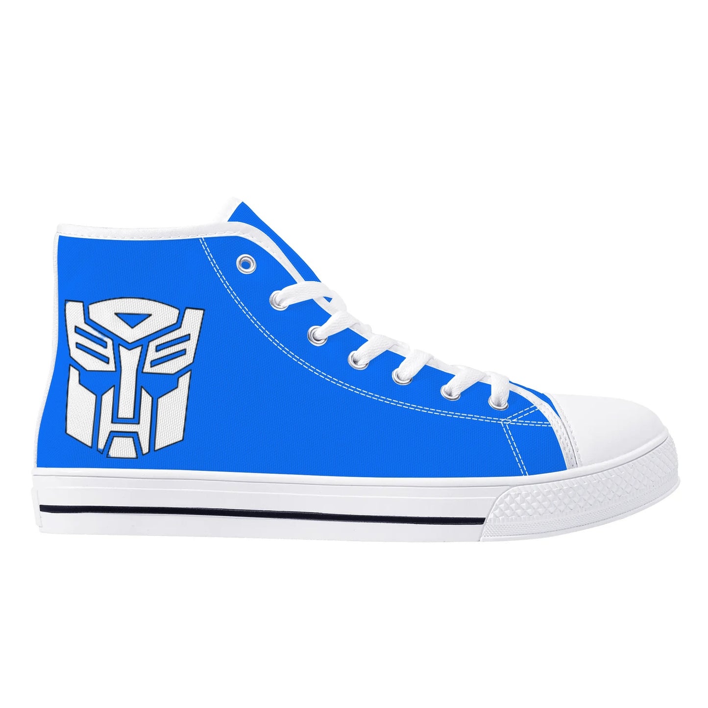 BLUE TRANSFORMER - Mens High Top Canvas Shoes