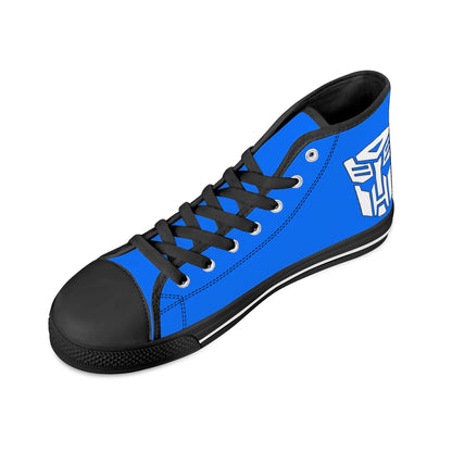 BLUE TRANSFORMER - Mens High Top Canvas Shoes