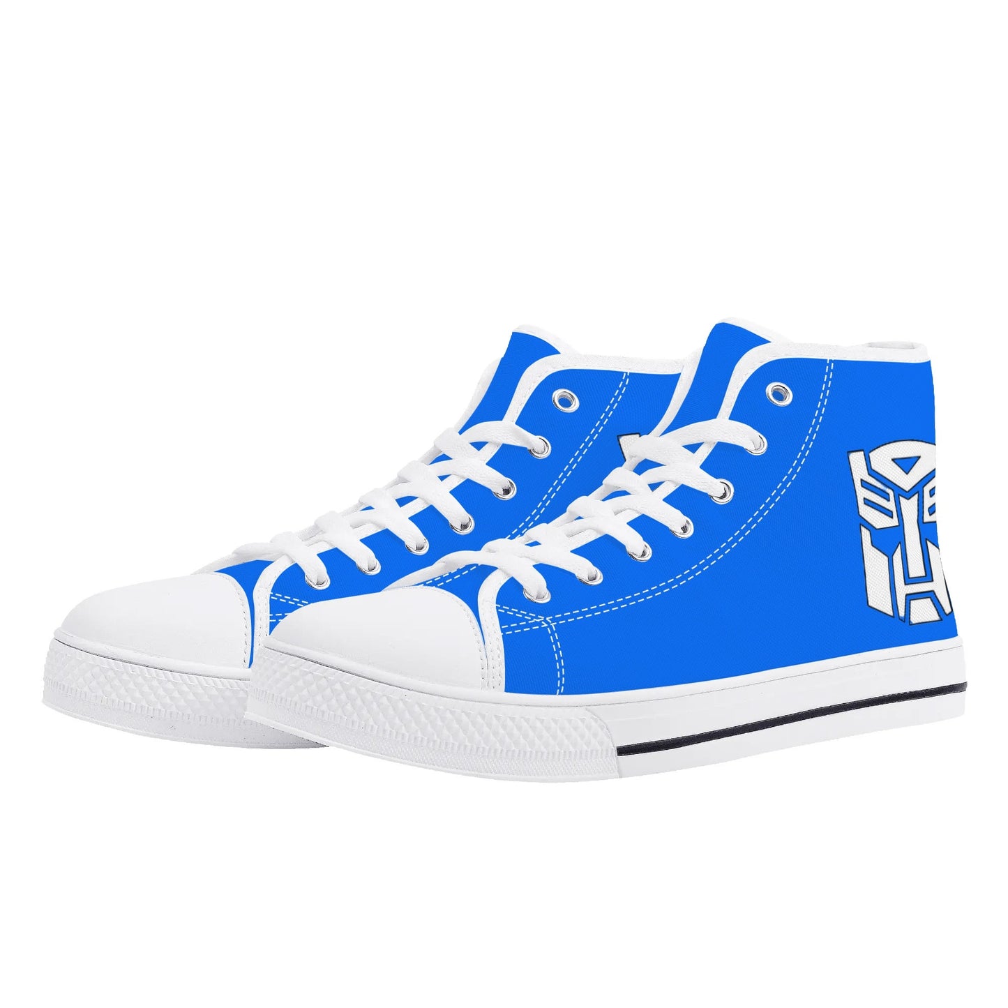 BLUE TRANSFORMER - Mens High Top Canvas Shoes