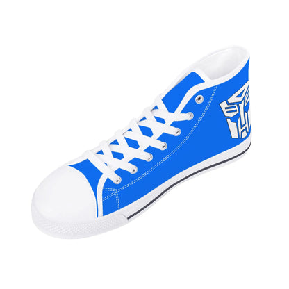 BLUE TRANSFORMER - Mens High Top Canvas Shoes