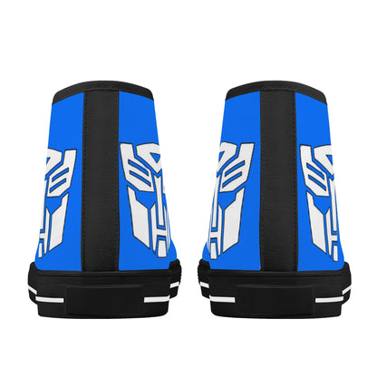 BLUE TRANSFORMER - Mens High Top Canvas Shoes