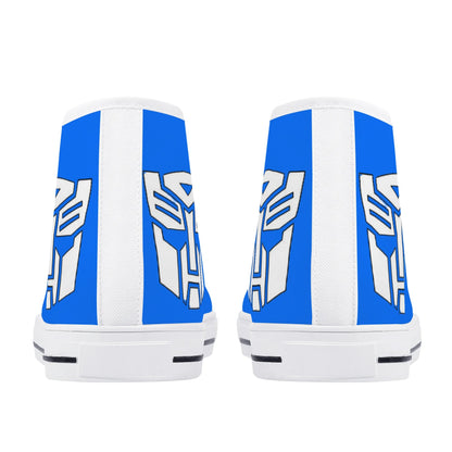 BLUE TRANSFORMER - Mens High Top Canvas Shoes