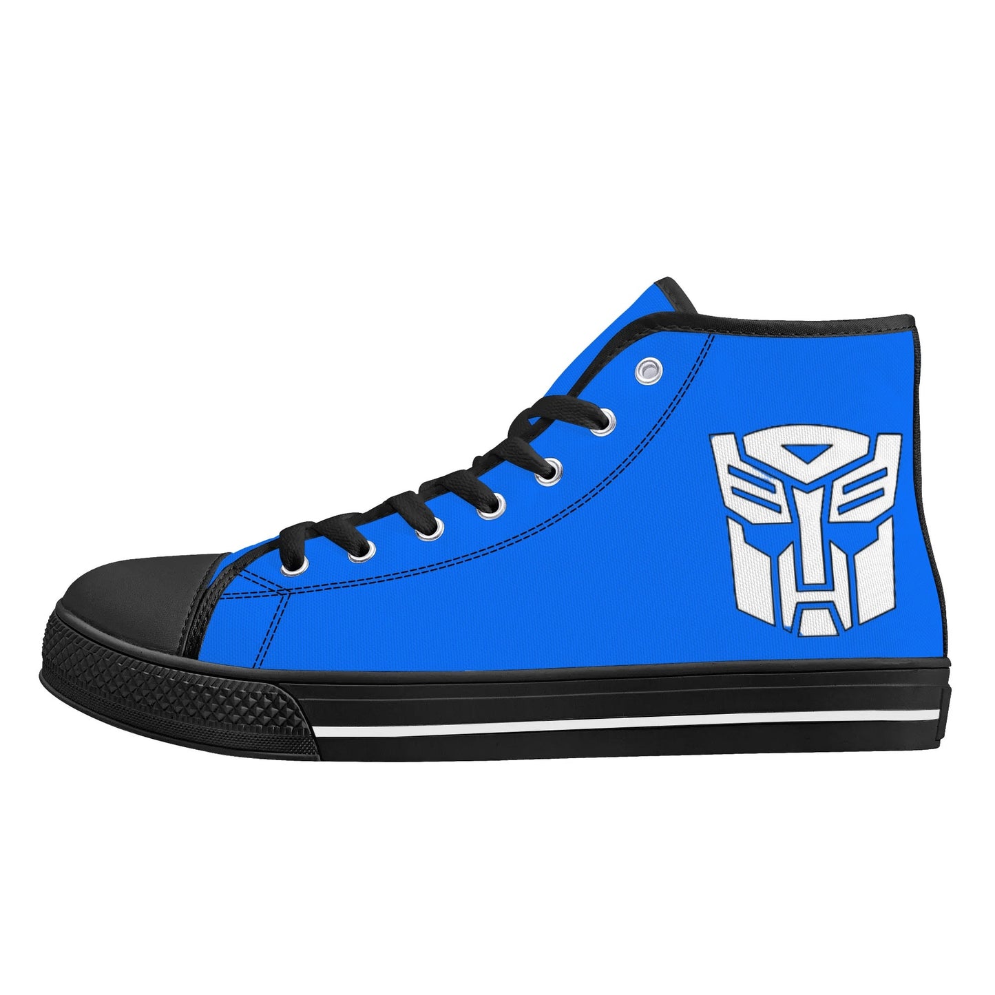 BLUE TRANSFORMER - Mens High Top Canvas Shoes