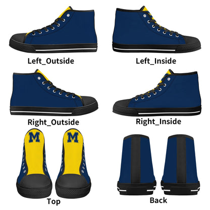 MICHIGAN Mens High Top Canvas Shoes - LOGO Tongue