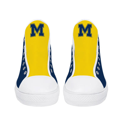 MICHIGAN Mens High Top Canvas Shoes - LOGO Tongue