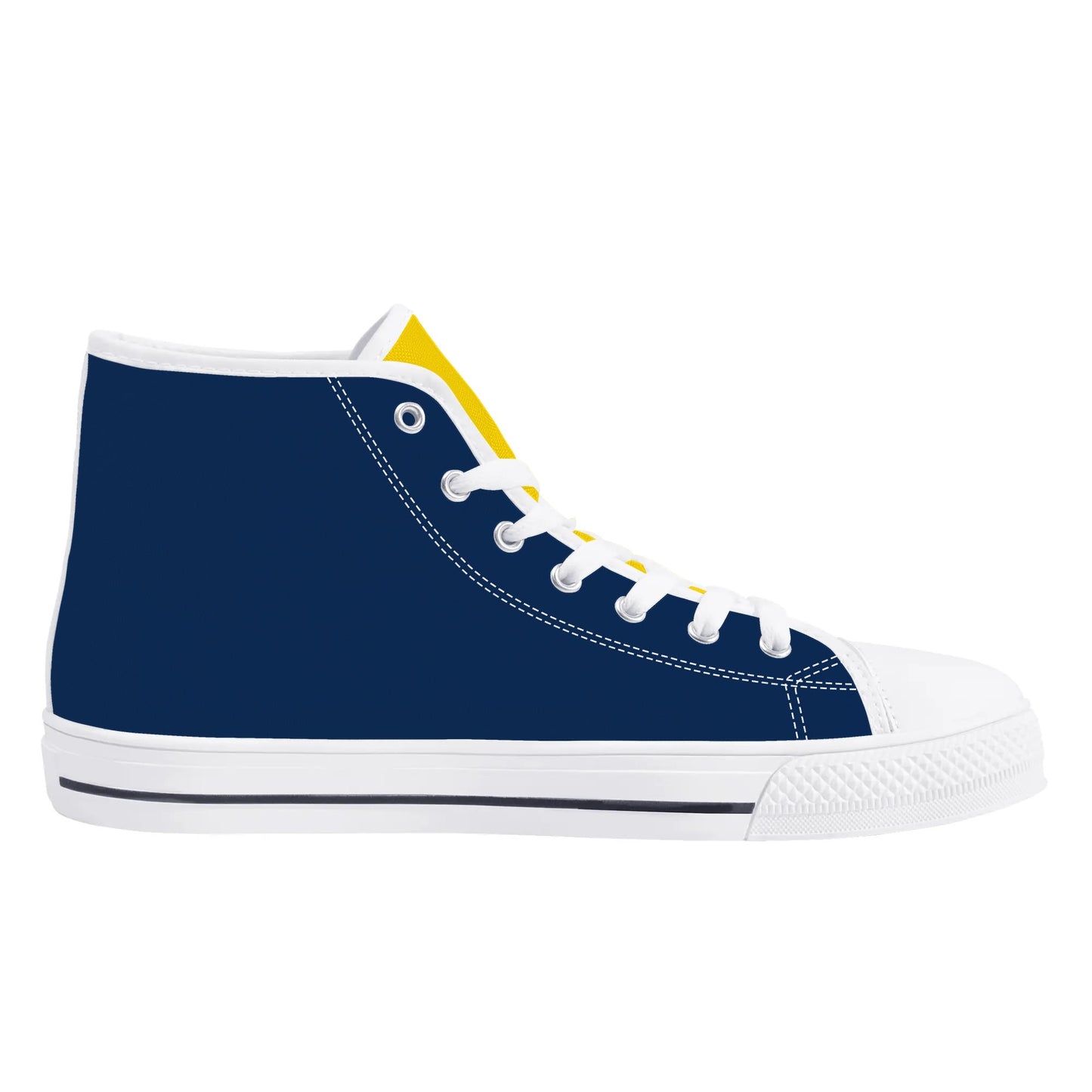 Michigan Wolverines - mini logo - Mens High Top Canvas Shoes