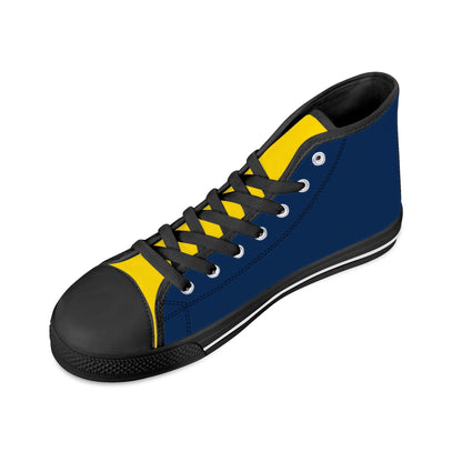 Michigan Wolverines - mini logo - Mens High Top Canvas Shoes