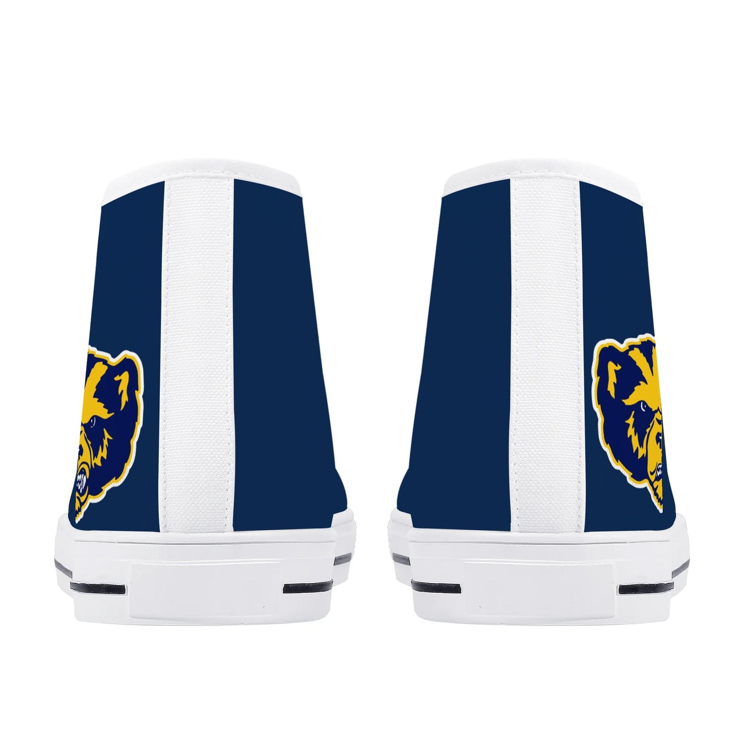 Michigan Wolverines - mini logo - Mens High Top Canvas Shoes