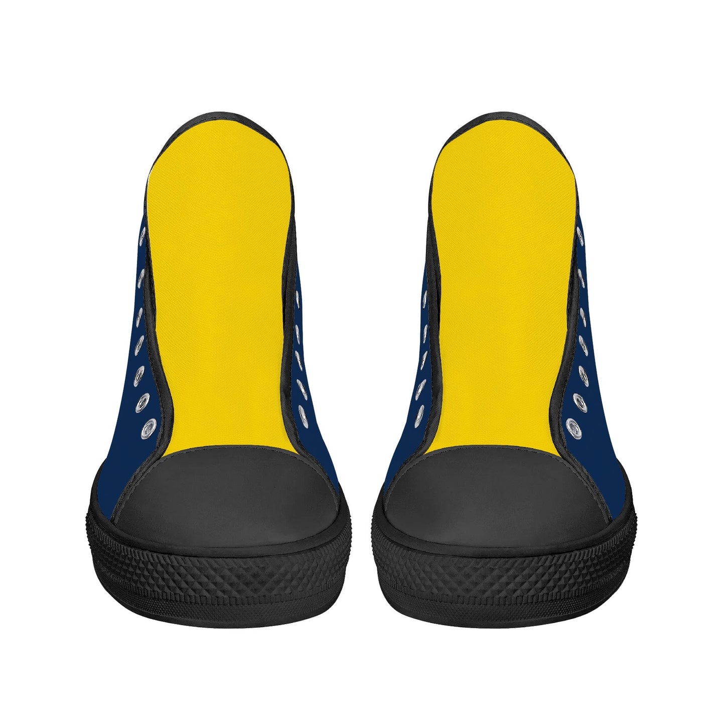 Michigan Wolverines - mini logo - Mens High Top Canvas Shoes