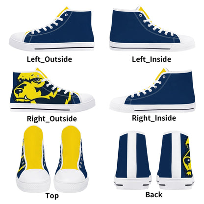 Michigan Wolverines - Mens High Top Canvas Shoes