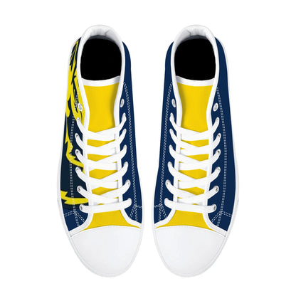 Michigan Wolverines - Mens High Top Canvas Shoes