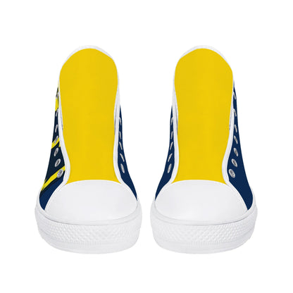 Michigan Wolverines - Mens High Top Canvas Shoes