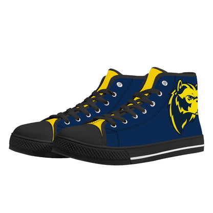 MICHIGAN WOLVERINES - Mens High Top Canvas Shoes - MICHIGAN YELLOW Tongue