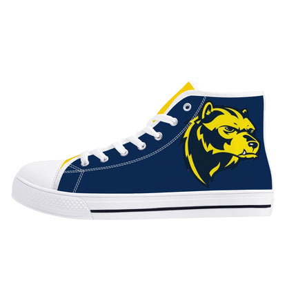 MICHIGAN WOLVERINES - Mens High Top Canvas Shoes - MICHIGAN YELLOW Tongue