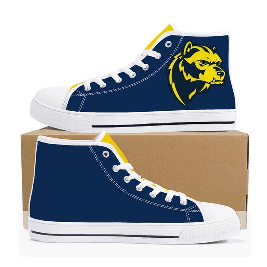 MICHIGAN WOLVERINES - Mens High Top Canvas Shoes - MICHIGAN YELLOW Tongue