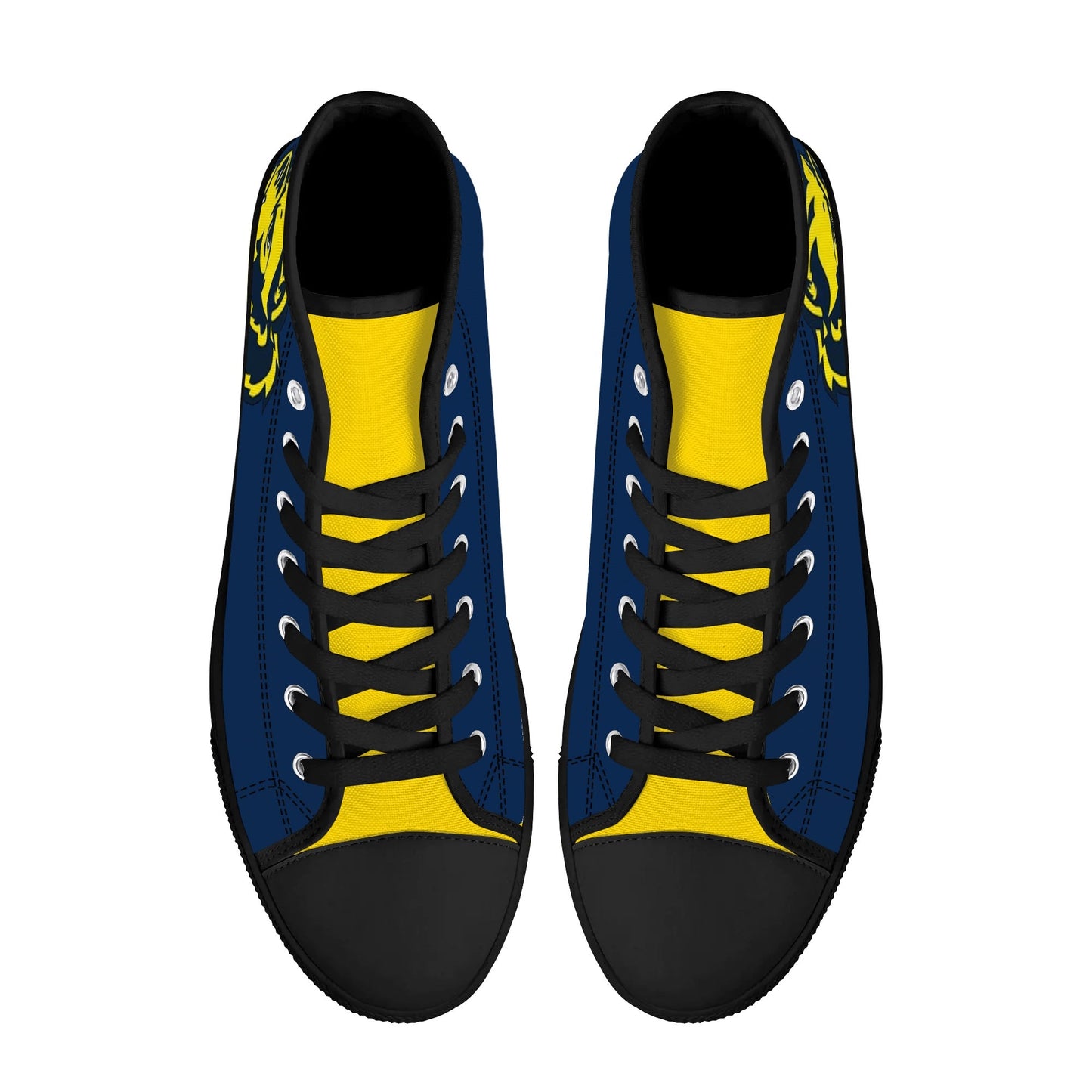 MICHIGAN WOLVERINES - Mens High Top Canvas Shoes - MICHIGAN YELLOW Tongue