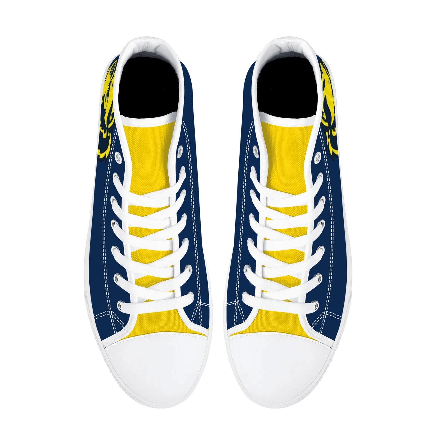 MICHIGAN WOLVERINES - Mens High Top Canvas Shoes - MICHIGAN YELLOW Tongue