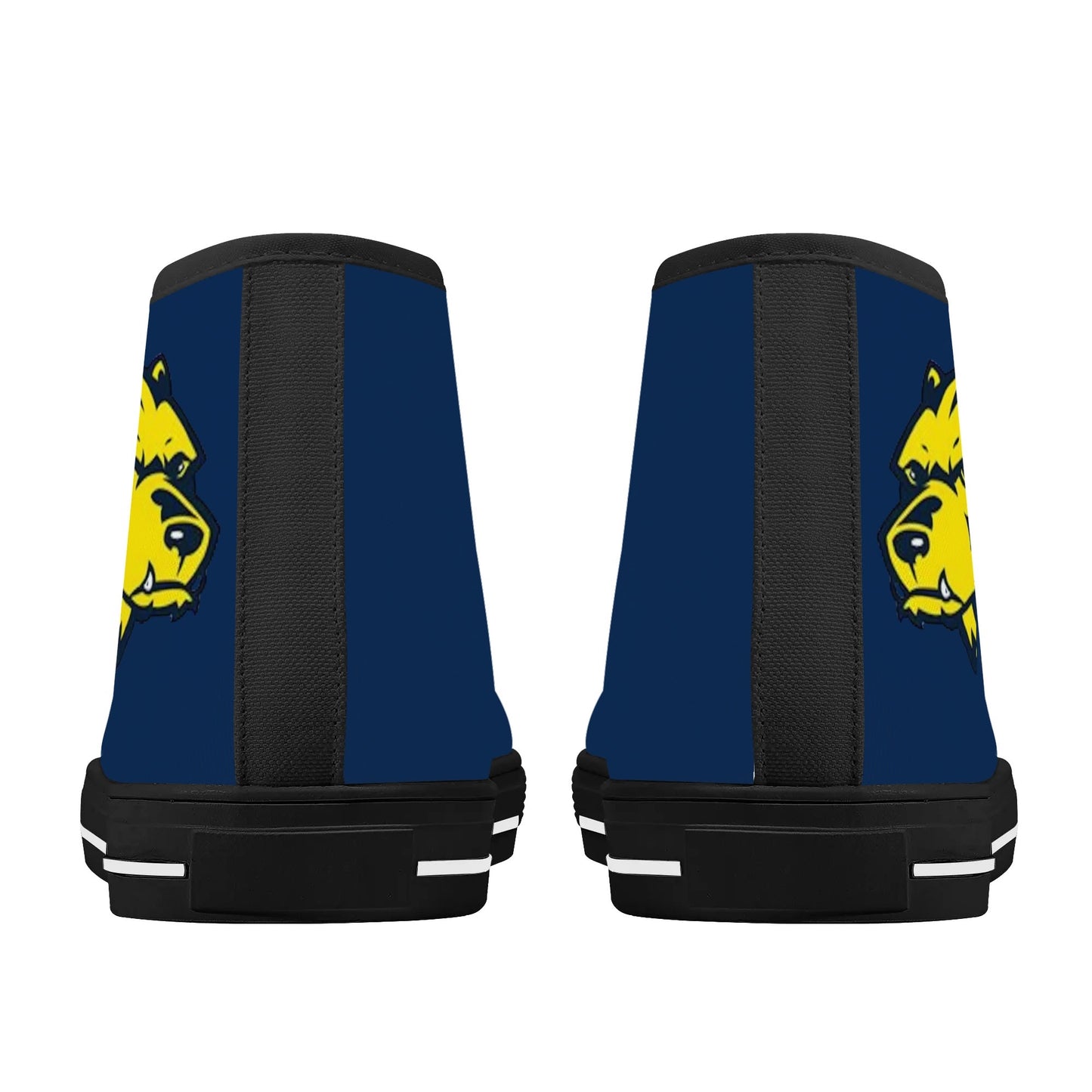 MICHIGAN WOLVERINES - Mens High Top Canvas Shoes - MICHIGAN YELLOW Tongue