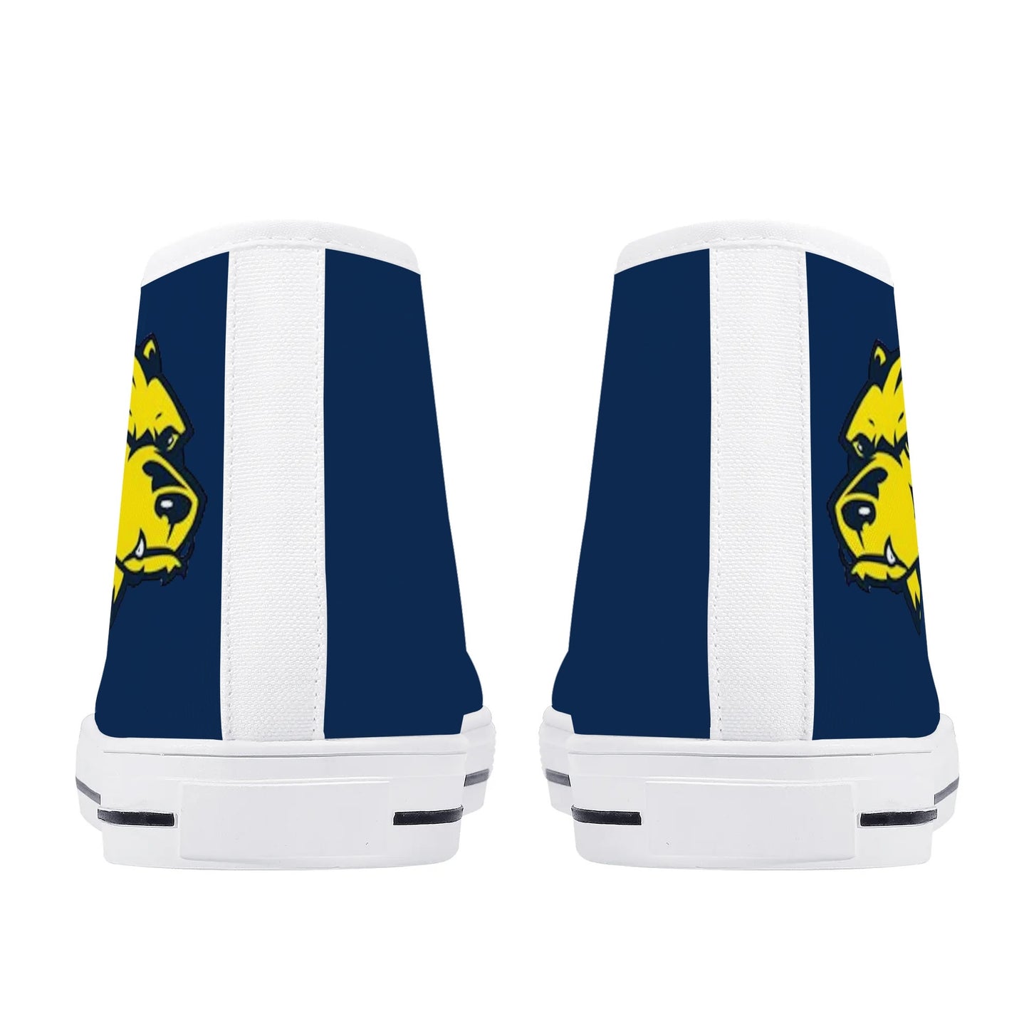 MICHIGAN WOLVERINES - Mens High Top Canvas Shoes - MICHIGAN YELLOW Tongue