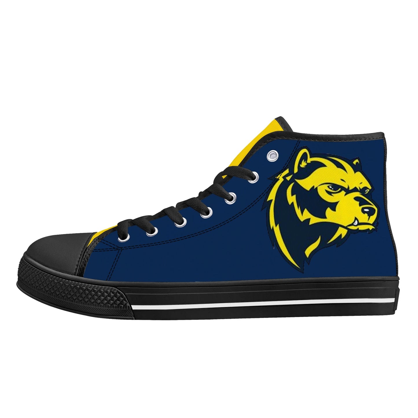 MICHIGAN WOLVERINES - Mens High Top Canvas Shoes - MICHIGAN YELLOW Tongue