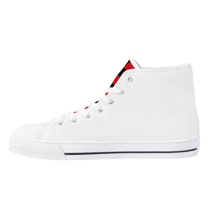 GA BLACKNRED CHECKERED - Mens High Top Canvas Shoes