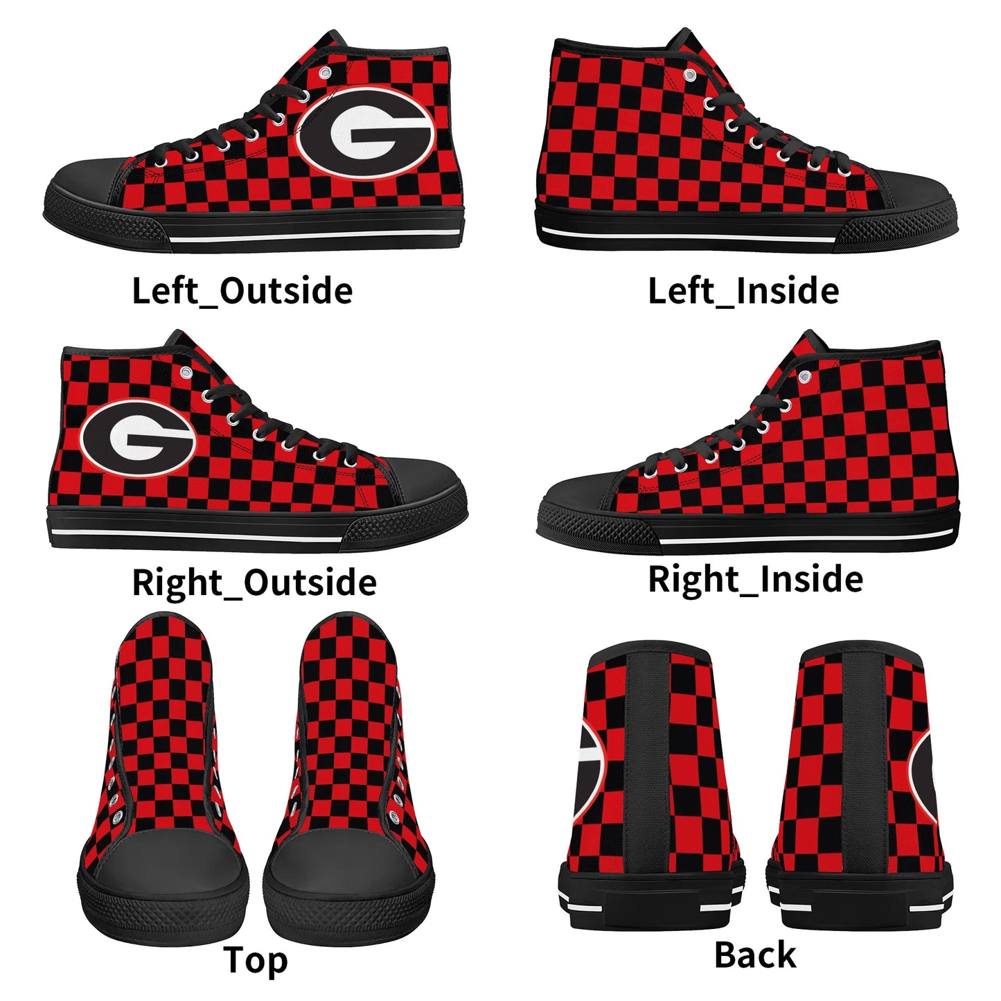 UGA - GEORGIA ON MY MIND - Mens High Top Canvas Shoes