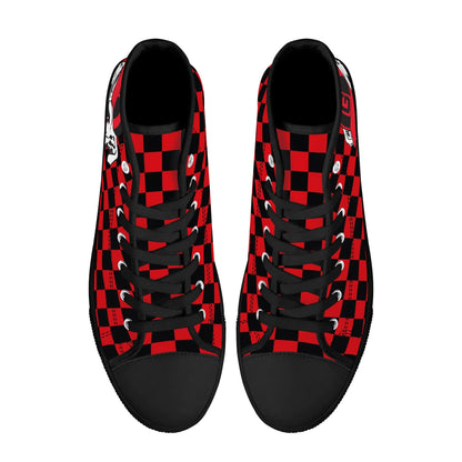 UGA CHECK DAT BULLDOG! - Mens High Top Canvas Shoes