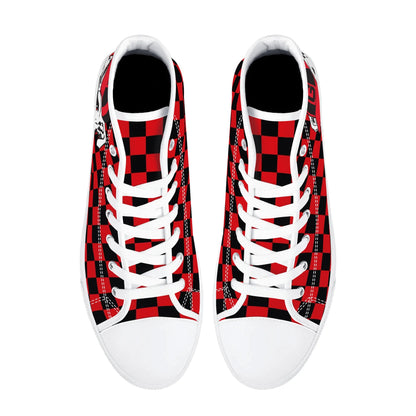 UGA CHECK DAT BULLDOG! - Mens High Top Canvas Shoes