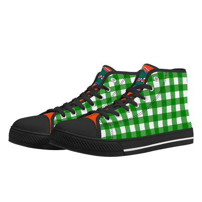 Mens High Top Canvas Shoes - Customized Tongue