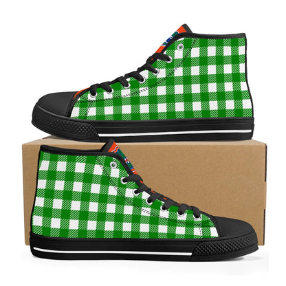 Mens High Top Canvas Shoes - Customized Tongue