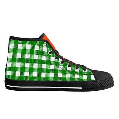 Mens High Top Canvas Shoes - Customized Tongue