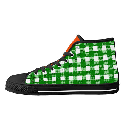 Mens High Top Canvas Shoes - Customized Tongue